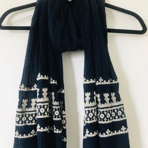 Blue embroidered scarf - old navy